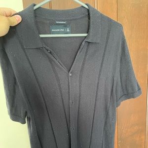 Abercrombie knit button up polo